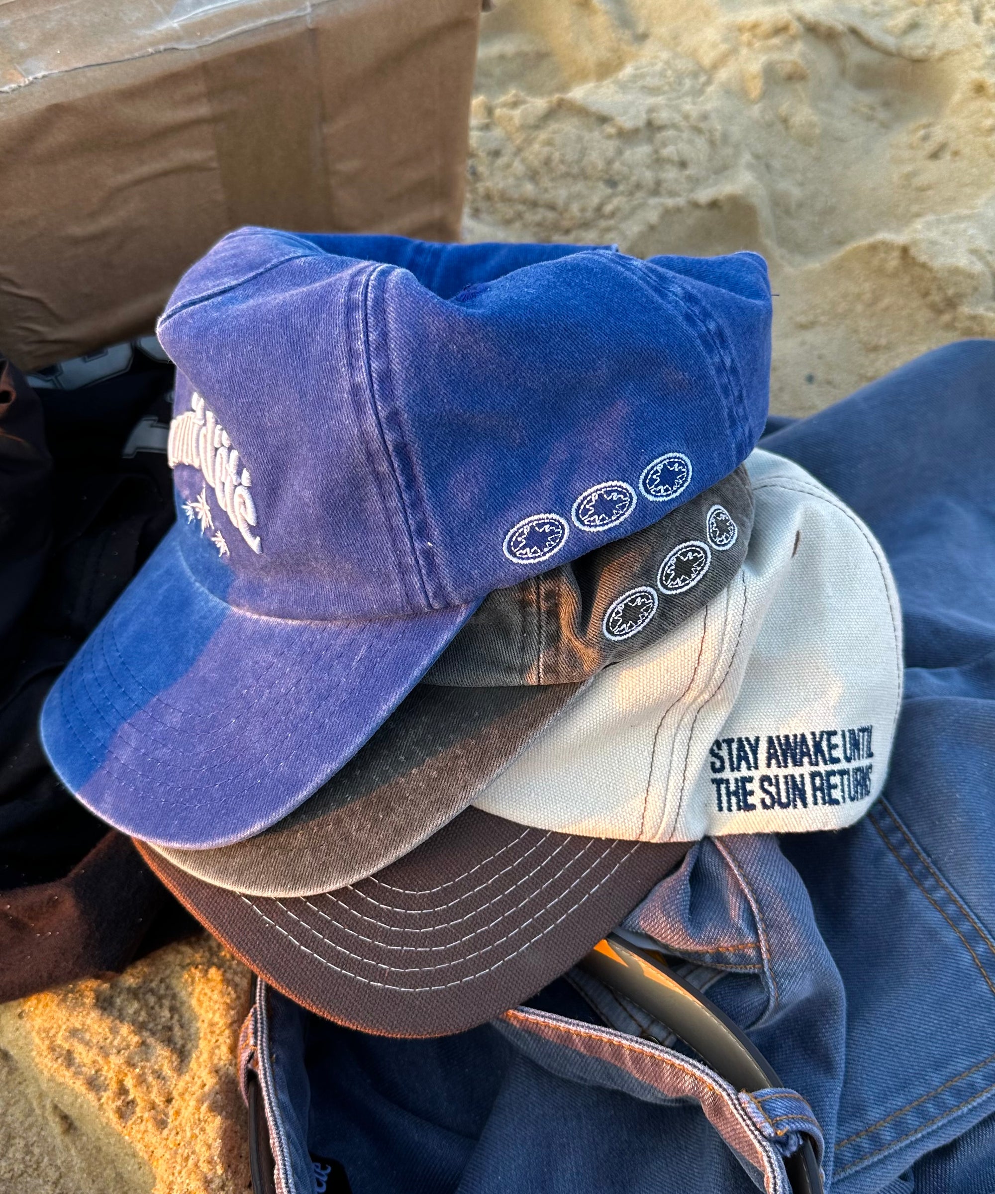 BLACK WASHED LOGO CAP