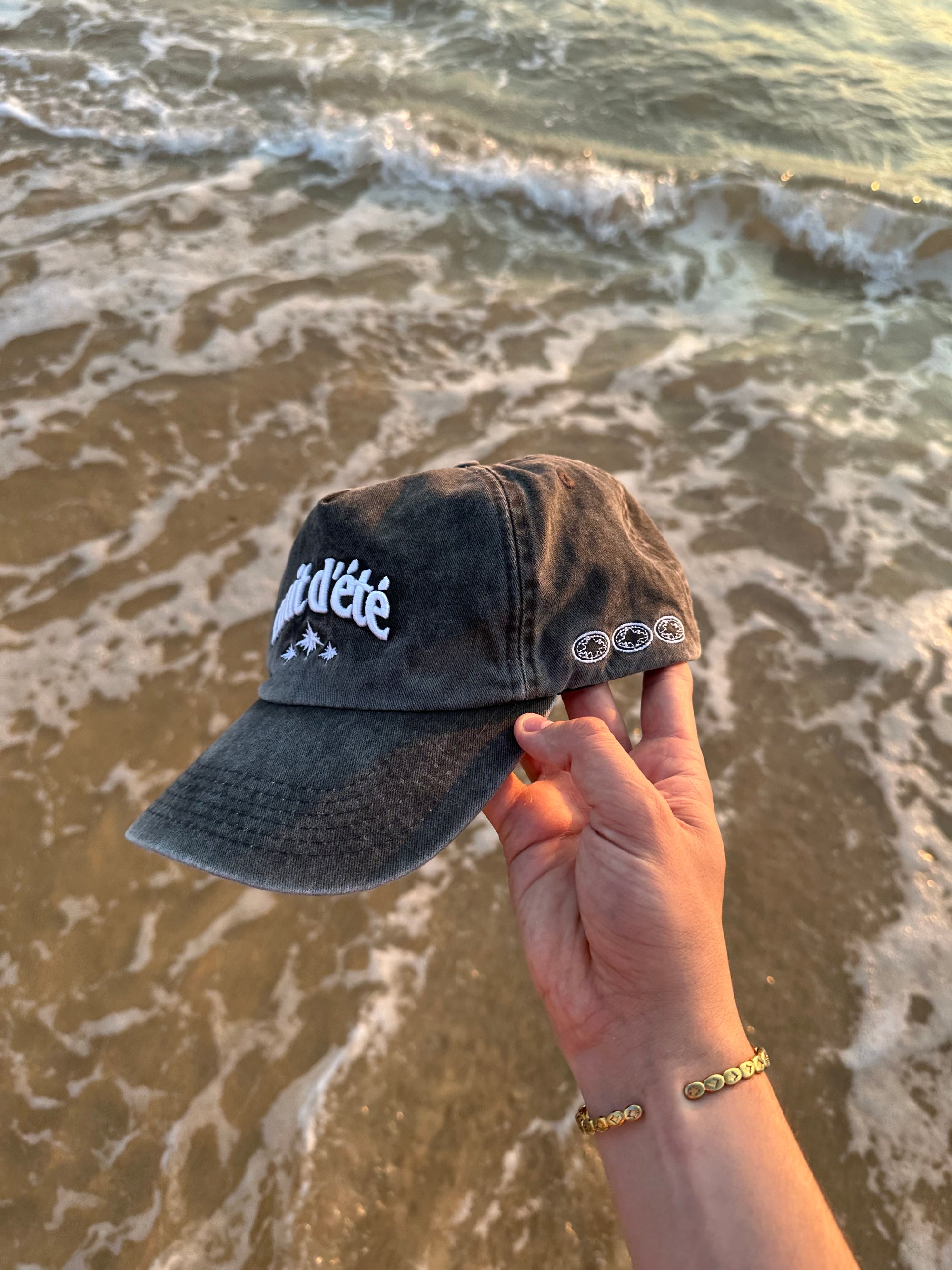 BLACK WASHED LOGO CAP