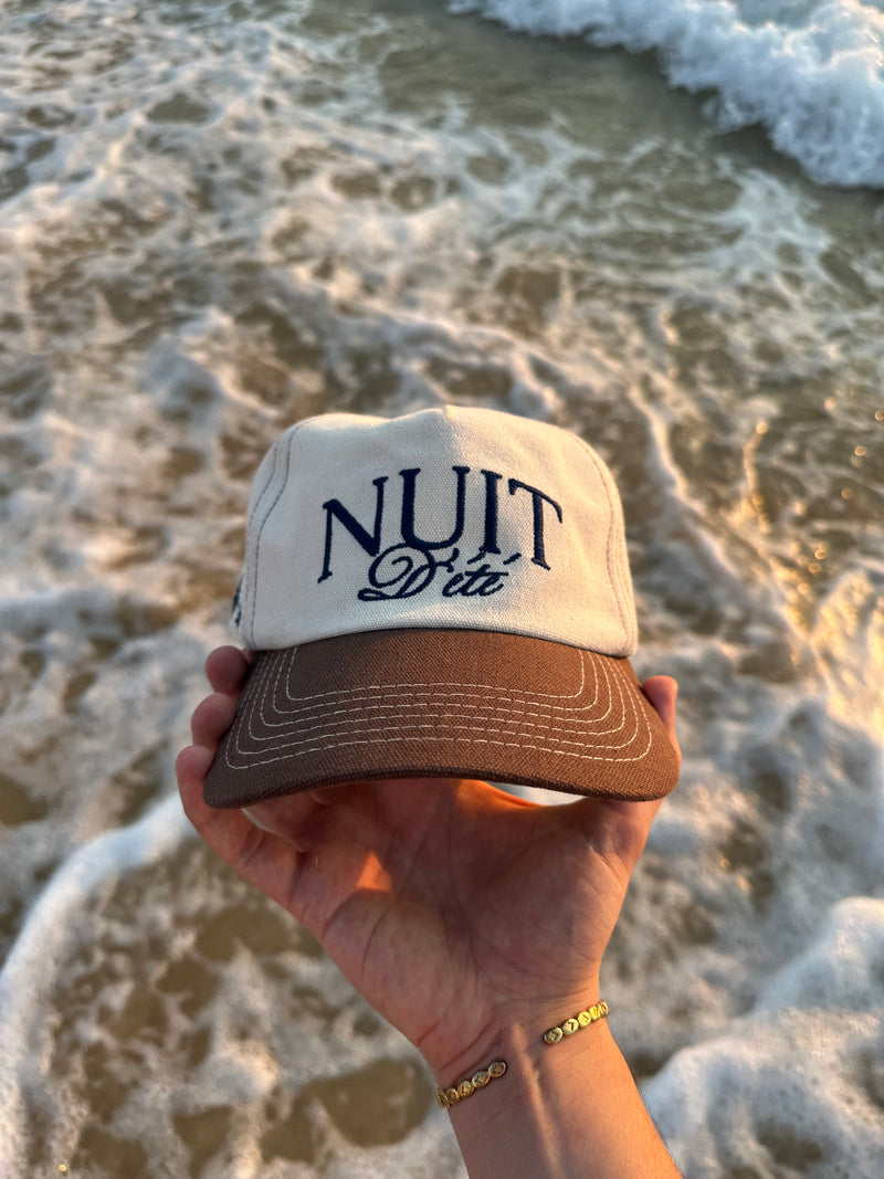 BEIGE / BROWN LOGO CAP