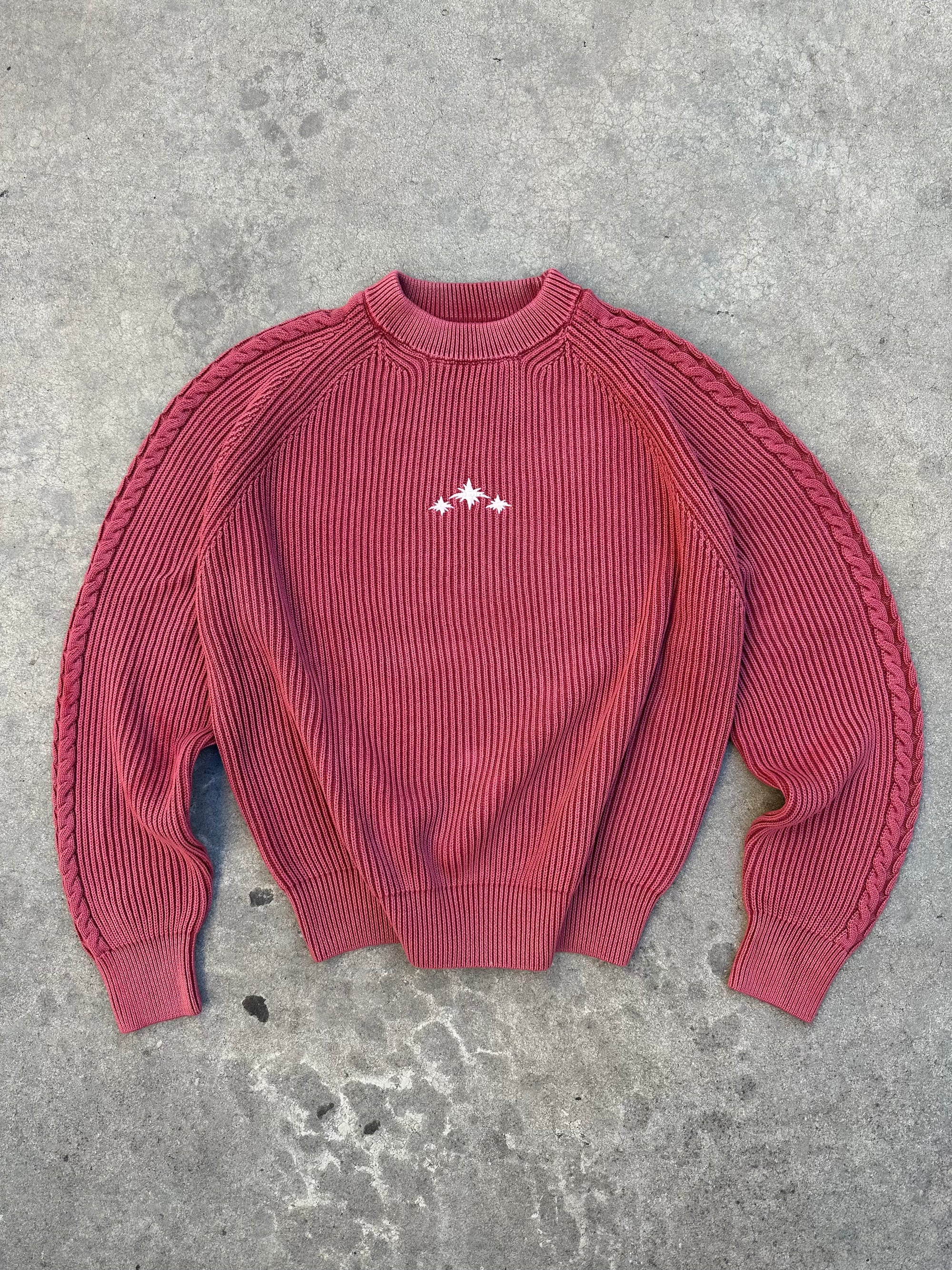 RED WASHED KNIT