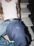BLUE WASHED KNIT