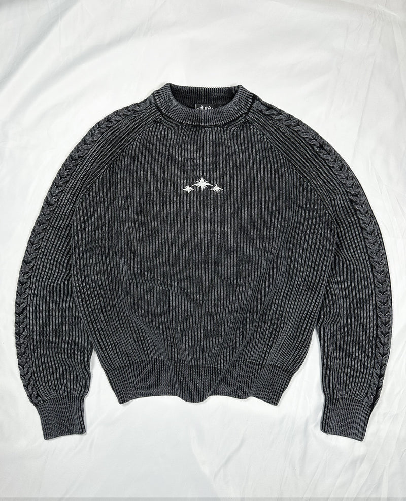 WASHED BLACK KNIT
